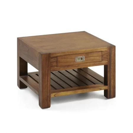 Mesa de Centro Star de Madera de Mindi con 1 Cajón 1 Estante - Moycor (1)