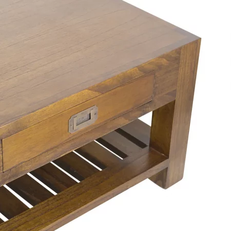 Mesa de Centro Star de Madera de Mindi con 1 Cajón 1 Estante - Moycor (2)