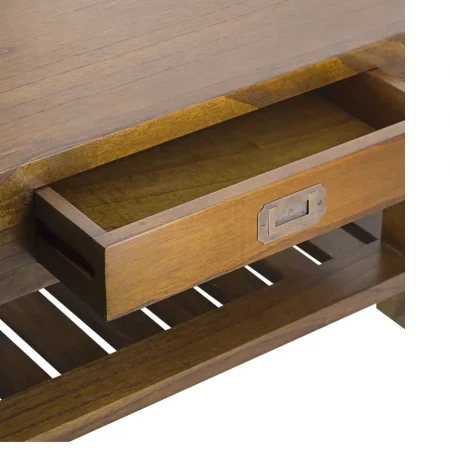 Mesa de Centro Star de Madera de Mindi con 1 Cajón 1 Estante - Moycor (3)