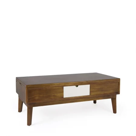 Mesa de Centro con 2 Cajones Elevable Colección Artic 115x60x4565 Cm - Moycor (1)