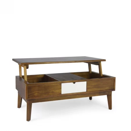 Mesa de Centro con 2 Cajones Elevable Colección Artic 115x60x4565 Cm - Moycor (2)