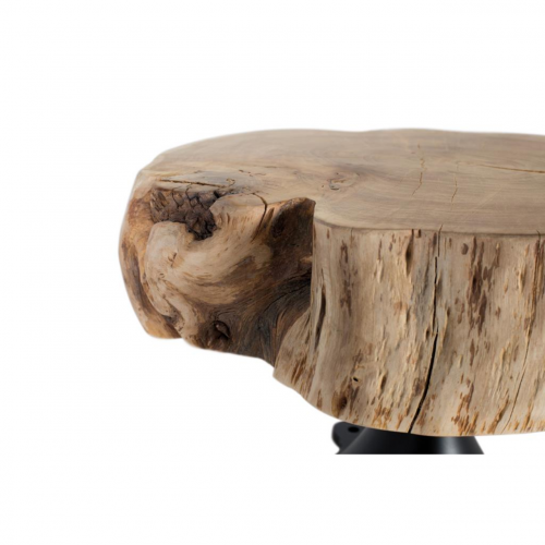 Mesa de Centro de Madera de Acacia y Base de Metal - Giner y Colomer (5)