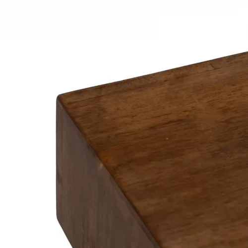 Mesa de Centro de Madera y Metal de Caucho Marrón y Negro 2 Cajones - Ixia (4)
