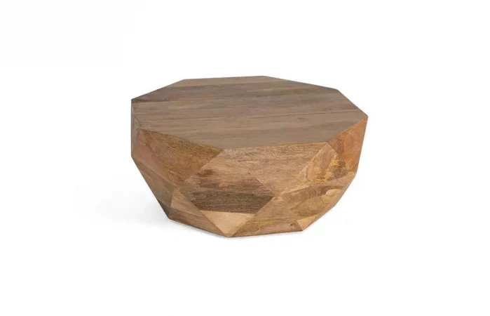 Mesa de Centro fabricada en Madera Maciza de Mango en Color Natural-1