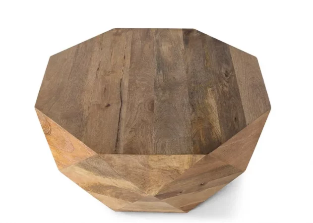 Mesa de Centro fabricada en Madera Maciza de Mango en Color Natural-2