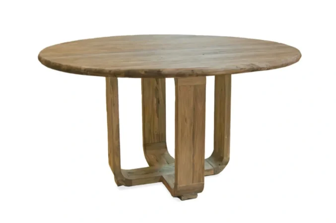 Mesa de Comedor Atlas Madera de Teca Redonda 140x77 Cm - Moycor (3)