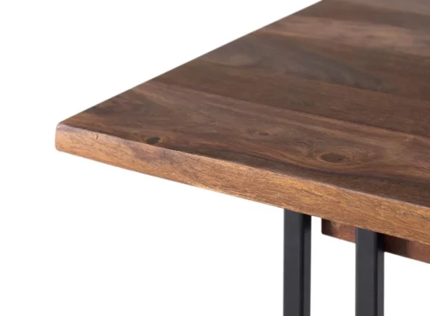Mesa de Comedor Elegante y Moderna con Tapa Rectangular de Madera-3