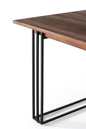 Mesa de Comedor Elegante y Moderna con Tapa Rectangular de Madera-5