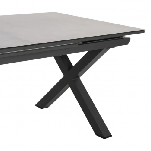 Mesa de Comedor Extensible Blanco de Ceramica y Cristal - IXIA (10)