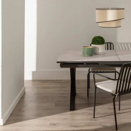 Mesa de Comedor Extensible Blanco de Ceramica y Cristal - IXIA (13)