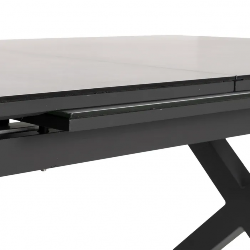Mesa de Comedor Extensible Blanco de Ceramica y Cristal - IXIA (4)