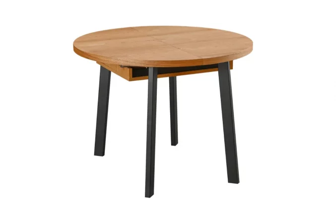 Mesa de Comedor Extensible MDF Chapa Roble Metal 100150200x100x76 Cm - Imori (3)