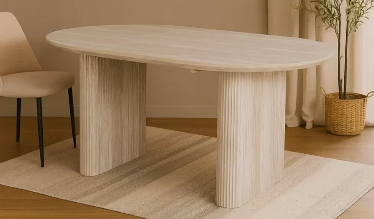 Mesa de Comedor Extensible MDF y Papel 180-220x90x76 Cm - Imori (5)