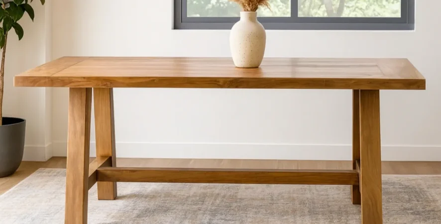 Mesa de Comedor Feroe Madera de Teca 200x100x78 Cm - Giner y Colomer (2)