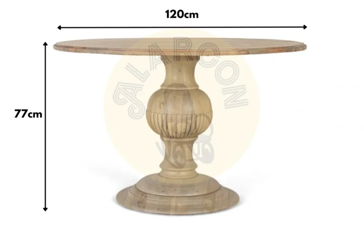 Mesa de Comedor Madera de Mango 120x77 Cm - Giner y Colomer (1)