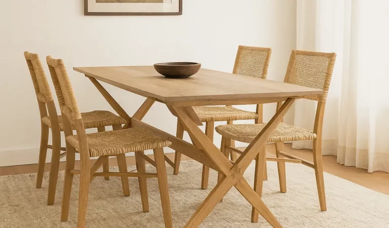 Mesa de Comedor Madera de Mindi 180x80x75 Cm - Giner y Colomer (5)