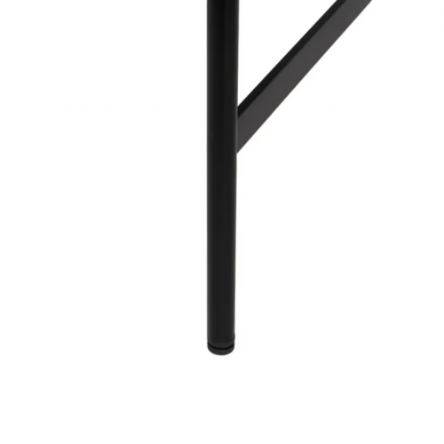 Mesa de Comedor Marrón-Negro de Metal y Madera de Caucho - IXIA (8)