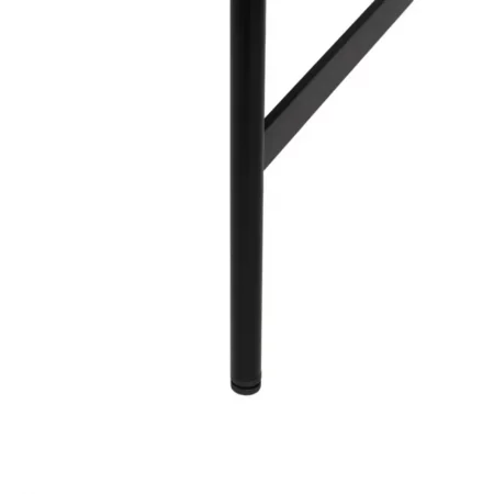 Mesa de Comedor Marrón-Negro de Metal y Madera de Caucho - IXIA (8)