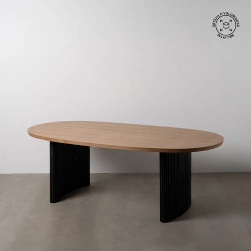 Mesa de Comedor Negro de Madera de Fresno - IXIA (1)