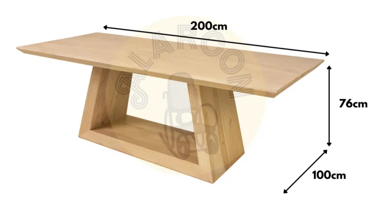 Mesa de Comedor New Stone Rectangular Madera Mango 200x100x76 Cm - IXIA (1)