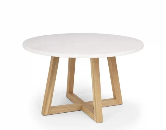 Mesa de Comedor Osaka Redonda Microcemento y Mango 140x76 Cm - Moycor (6)