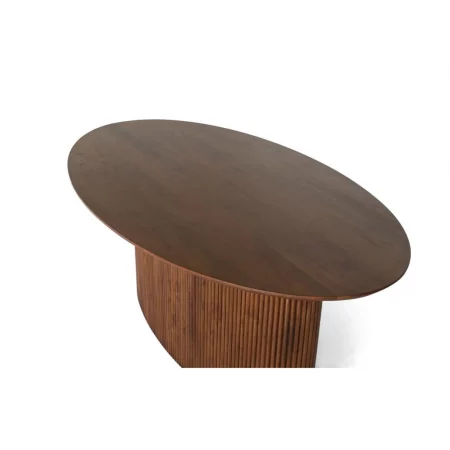 Mesa de Comedor Ovalada 200x110 Madera de Acacia Maciza Colección Ludhiana 200x110x76 Cm - Giner y Colomer (2)