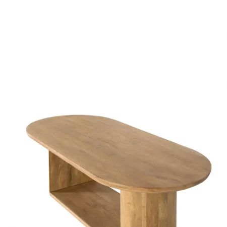 Mesa de Comedor Ovalada de Madera de Mango con Acabado Natural 210x100x76 - Giner y Colomer (3)