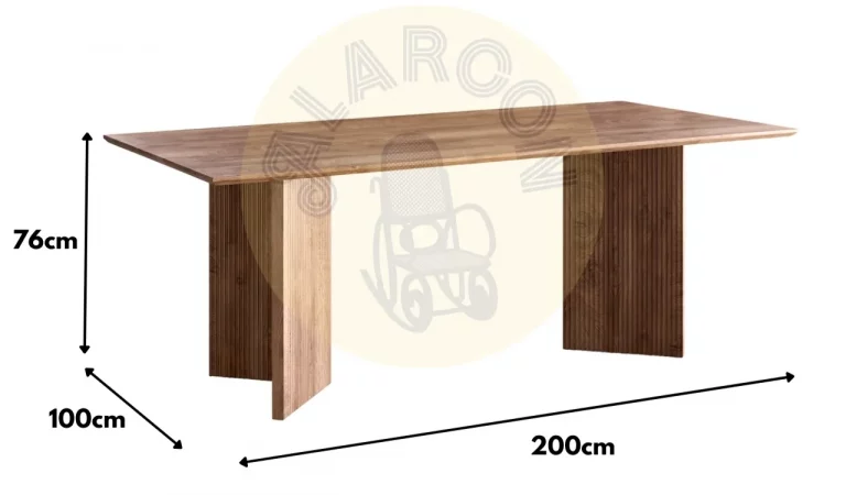 Mesa de Comedor Rectangular MDF 200x100x76 Cm - IXIA (1)