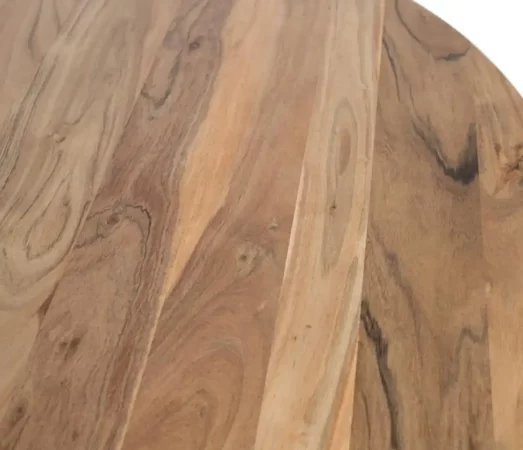 Mesa de Comedor Redonda 130 cm en Madera de Acacia con Base Espiral-MOVIL (5)