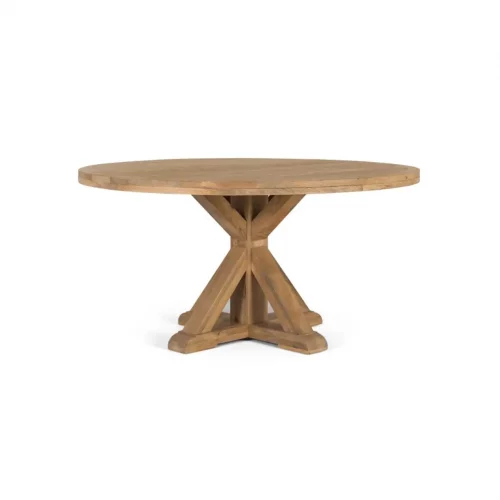 Mesa de Comedor Redonda de Madera de Mango 76x150x150 - Giner y Colomer (1)