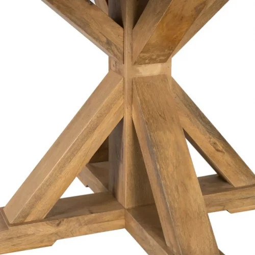 Mesa de Comedor Redonda de Madera de Mango 76x150x150 - Giner y Colomer (2)