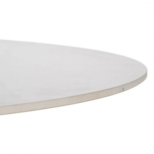 Mesa de Comedor Redondo Blanco-Natural de Ceramica imitando a Mármol - IXIA (5)