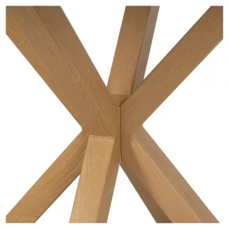 Mesa de Comedor Redondo Blanco Natural y Metal 100 x 100 - IXIA (6)