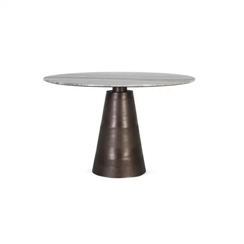 Mesa de Comedor con Base de Aluminio y Tapa de Mármol 120x120x76 cm - Giner y Colomer (2)