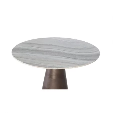 Mesa de Comedor con Base de Aluminio y Tapa de Mármol 120x120x76 cm - Giner y Colomer (5)