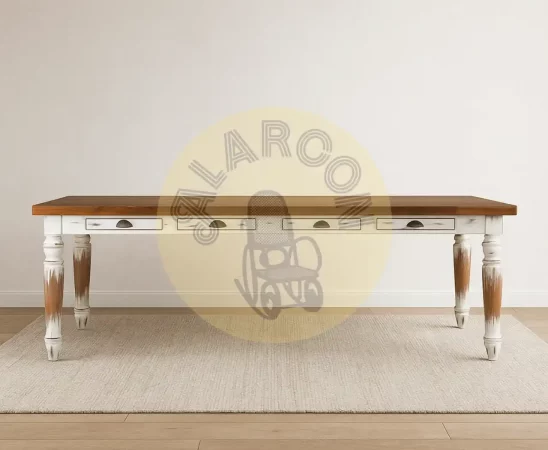 Mesa de Comedor de Madera de Mango - 76x240x110cm-MOVIL (3)