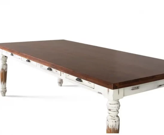 Mesa de Comedor de Madera de Mango - 76x240x110cm-MOVIL (5)