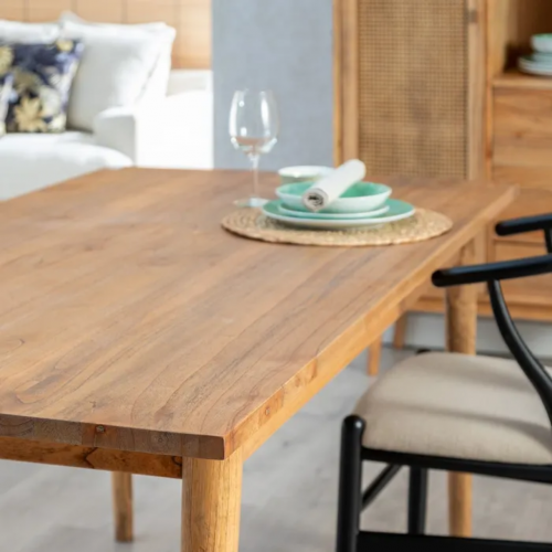 Mesa de Comedor de Madera de Mindi Miel - IXIA (9)