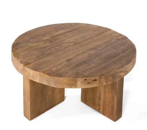 Mesa de centro redonda de madera maciza de mango 90x90x40 cm-MOVIL (5)