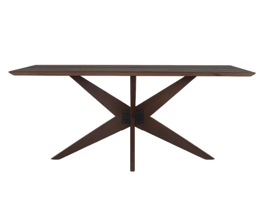 Mesa de comedor rectangular de madera de mango y base de hierro en forma de estrella 180x90x75 cm-MOVIL (1)