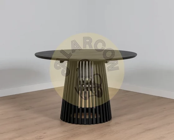 Mesa redonda de comedor en madera maciza mindi color wengué 120 cm-MOVIL (3)