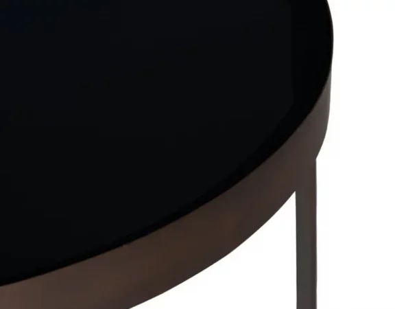 Mesas de Centro Hierro y Cristal Marron Oscuro 80x80x42 Cm - IXIA (1)