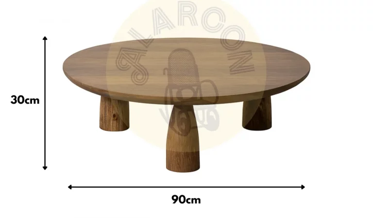 Mesas de Centro Mader de Mango 90x90x30 Cm - IXIA (4)