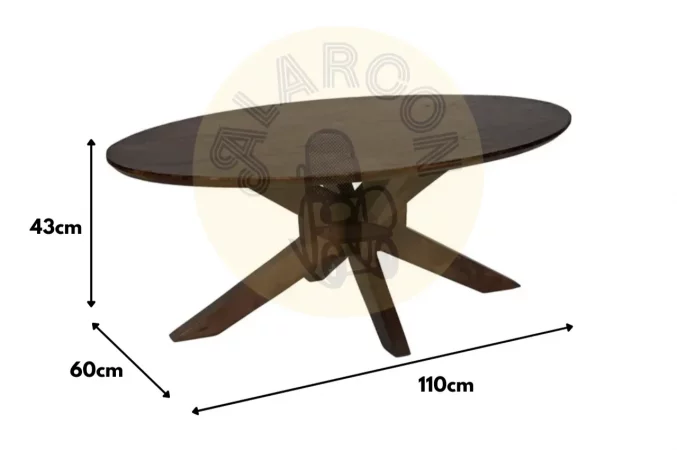 Mesas de Centro Madera de Mango 110x60x43 Cm - IXIA (3)