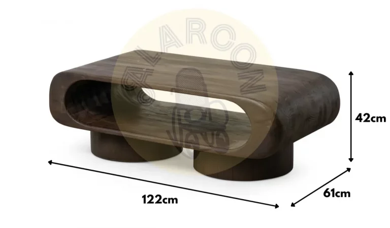 Mesas de Centro Madera de Mango 122x61x42 Cm - IXIA (3)