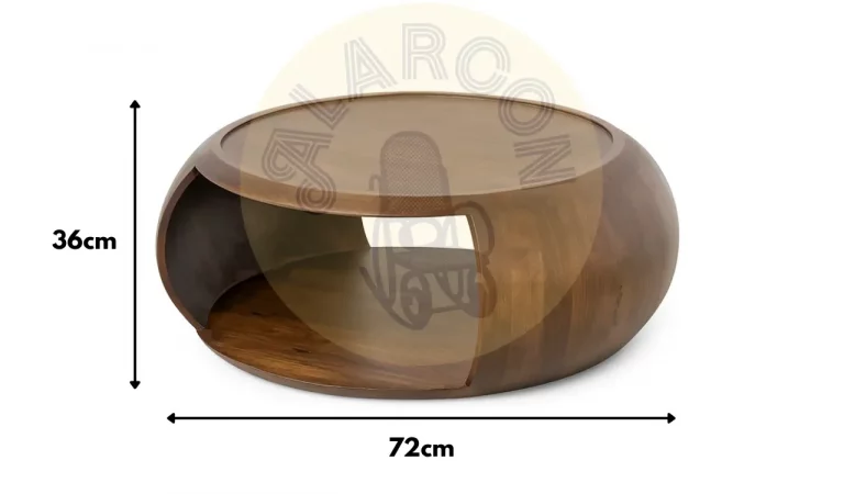 Mesas de Centro Madera de Mango 72x72x36 Cm - IXIA (1)
