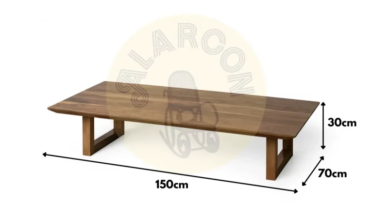 Mesas de Centro Madera de Mango Marron 150x70x30 Cm - IXIA (1)