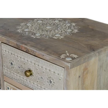 Mesita Auxiliar Madera Mango 7 Cajones Pintada a Mano 42x30x66 Cm - Giner y Colomer (2)
