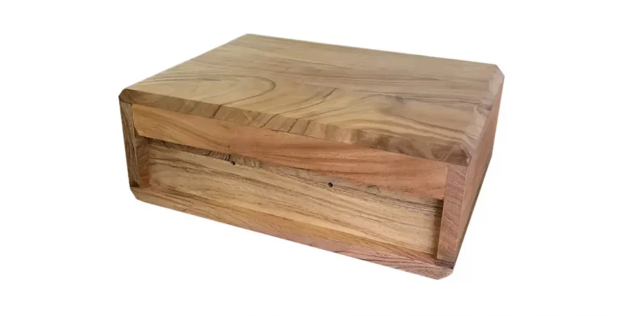 Mesita Flotante Barcelona Madera de Acacia 1 Cajon 40x30x15 Cm - Moycor (1)