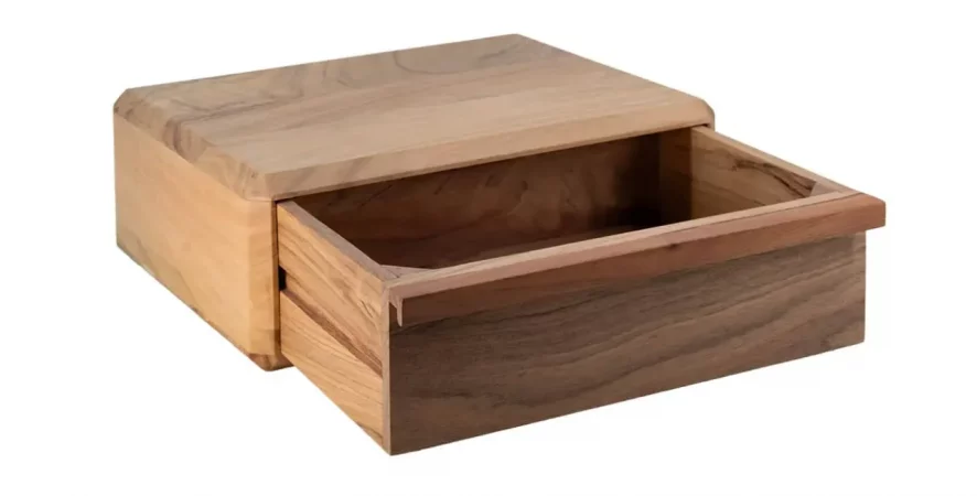 Mesita Flotante Barcelona Madera de Acacia 1 Cajon 40x30x15 Cm - Moycor (3)